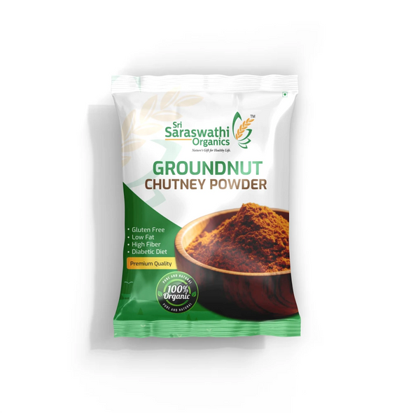Sri Saraswathi Organics Groundnut Chutney Powder |100gm|0.22 lbs